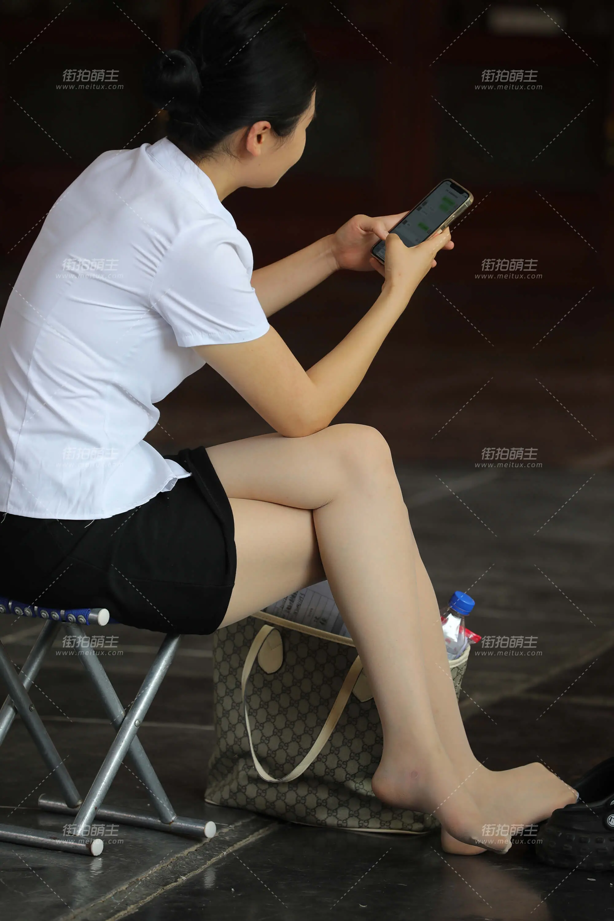 空乘大学生面试空姐肉丝拖鞋凉脚休息 [50P-336MB]
