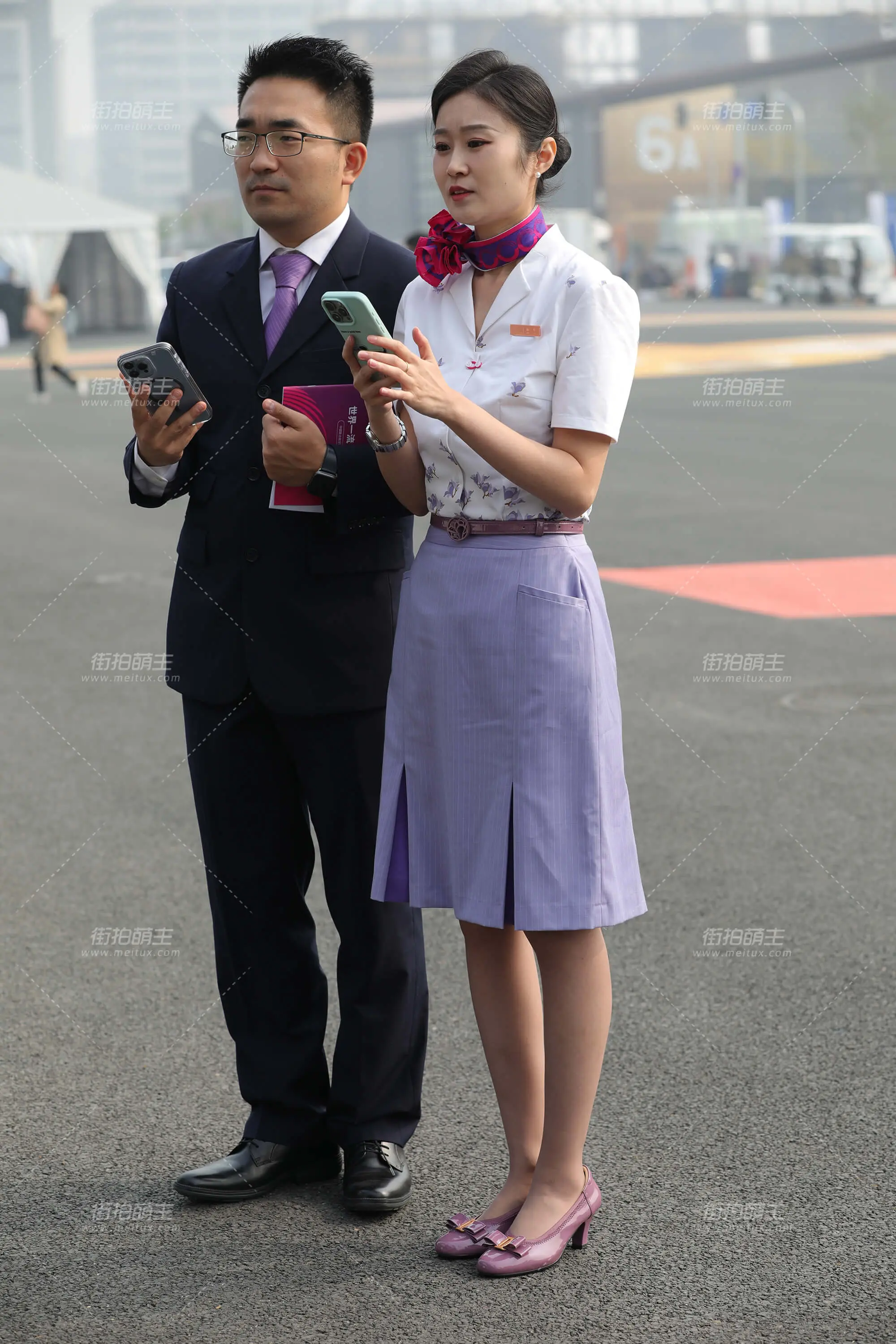 中联航空姐超薄浅灰丝夏装新制服新形象 [42P-351MB]